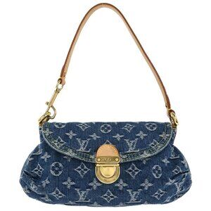 Louis Vuitton Blue Monogram Denim Mini Pleaty Handbag M95050 CA1005 166534